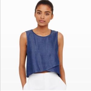 Club Monaco Denim Crop Top